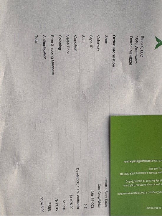 Air Jordan 4 Retro Kaws Gray Suede - Picture 7 of 8